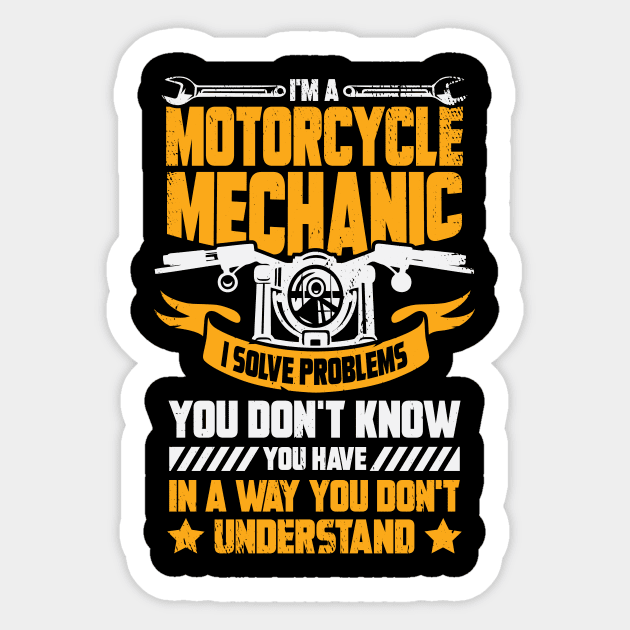 I'm A Motorcycle Mechanic Gift Sticker by Dolde08